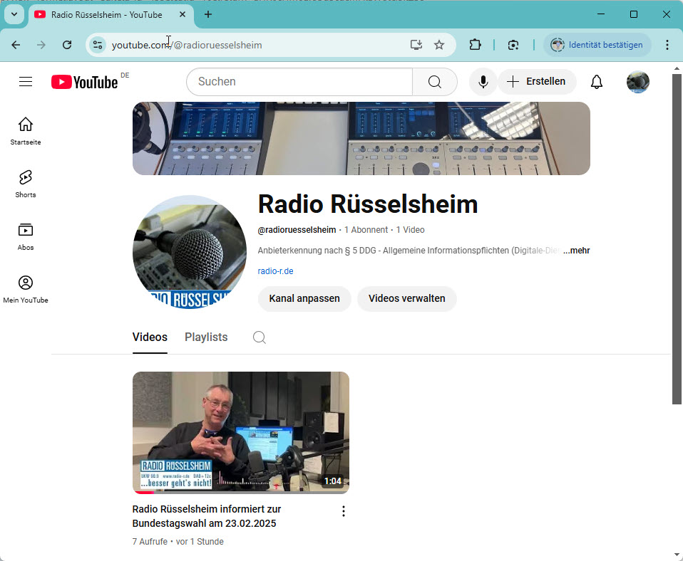 Radio auf Youtube